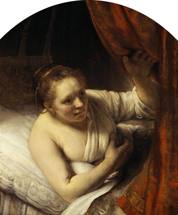 REMBRANDT Harmenszoon van Rijn A young Woman in Bed 9mk33) China oil painting art